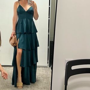 Beautiful Emerald Green Layered Dress